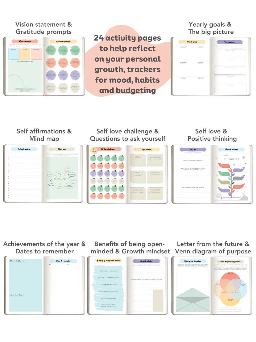 8.25 x 5.70in - A5 Hard Bound - Work Life balance Planner